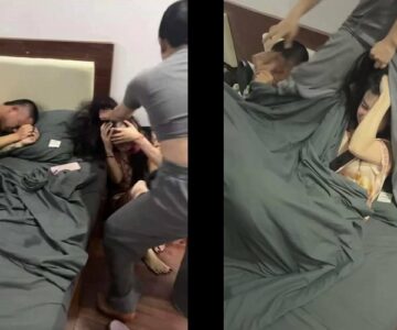 Đang hút bóng tâm sự với người yêu thì bị vợ gank