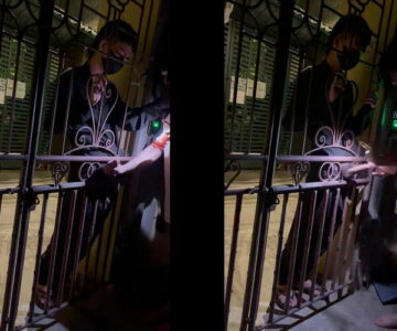 Độc lạ thanh niên bạo nhất năm đứng cổng nhà người yêu chờ em ra quay tay