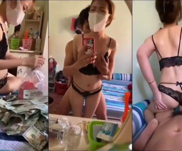 Bé sugar baby đập heo đất đếm tiền vui mừng quá làm luôn nháy đủ các tư thế